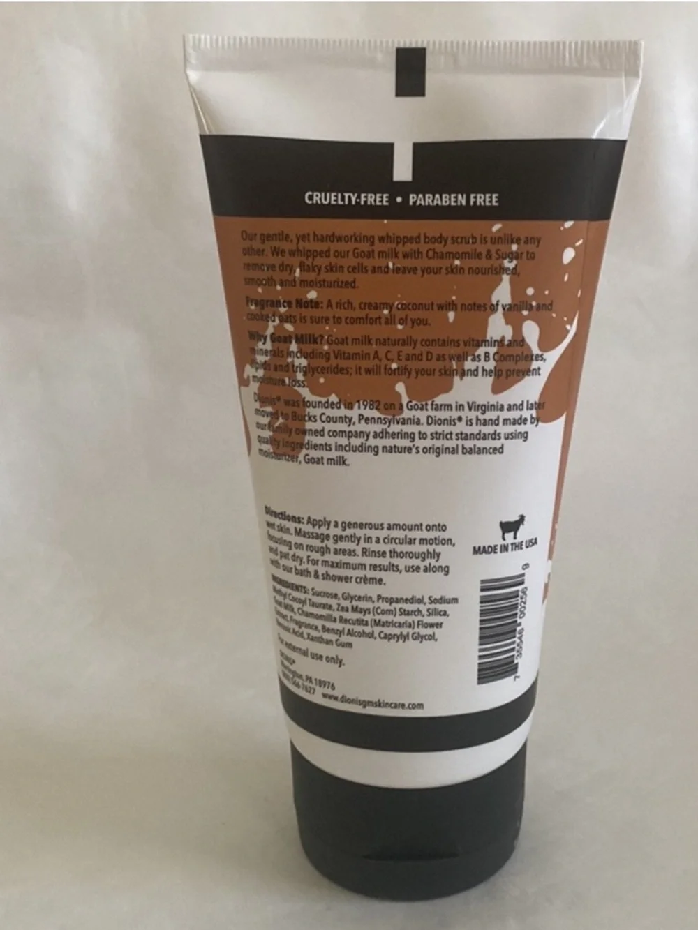 DIONIS Creamy Coconut & Oats Whipped Goat Milk Body Scrub 5oz NIP